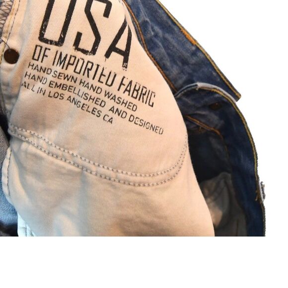 7 Seven For All Mankind Austyn Men's Jeans 34x29 Blue Relaxed Straight Leg USA - Picture 5 of 12